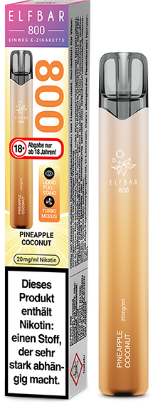Elfbar 800 Pineapple Coconut 20 mg/ml Einweg E-Zigarette
