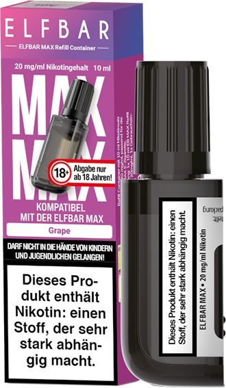 Elfbar Max Grape 10ml Refill C 20mg