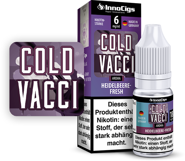 InnoCigs Liquid Cold Vacci, Aroma Heidelbeere-Fresh 6 mg/ml