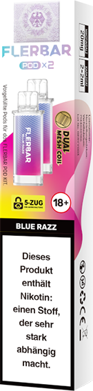 Flerbar - Pod Blue Razz 20 mg/ml (2 Stück pro Packung)