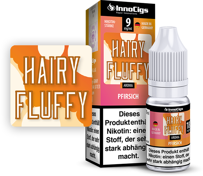 InnoCigs Liquid Hairy Fluffy, Aroma Pfirsich 9 mg/ml