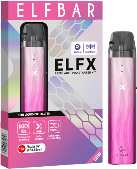 Elfbar Elfx Set Silber-Pink