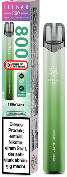 Elfbar 800 Berry Mint 20 mg/ml Einweg E-Zigarette