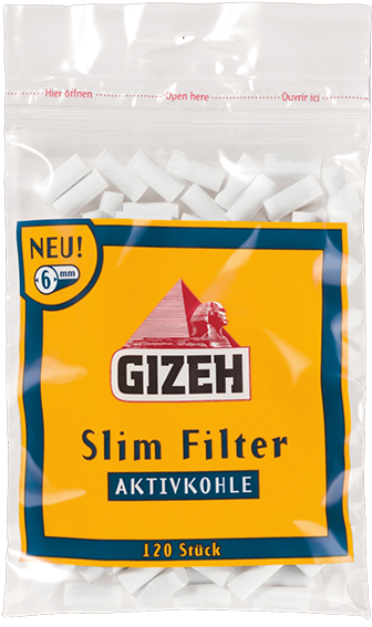 Gizeh Slim Filter Kohle 120er