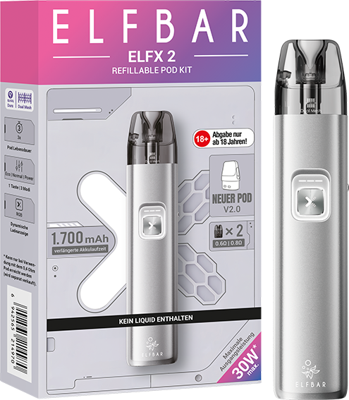 ELfbar EFX 2 Pod Kit - Titanium Silver