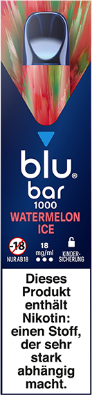blu bar Watermelon Ice 18mg (1000)
