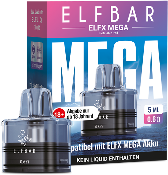 Elfbar Elfx Mega Refillable Pod 0,6 Ohm 5 ml