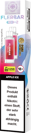 Flerbar - Pod Apple Ice 20 mg/ml (2 Stück pro Packung)