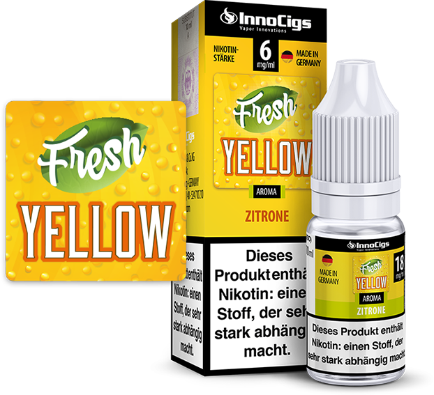 InnoCigs Liquid Fresh Yellow, Aroma Zitrone 6 mg/ml