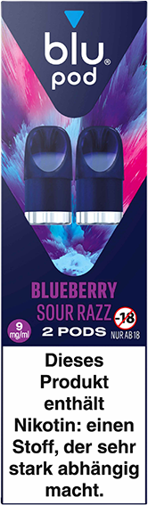 blu pod Blueberry Sour Razz 9 mg/ml (2 Pods)