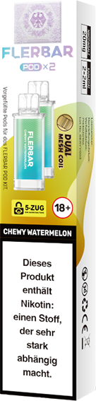 Flerbar - Pod Chewy Watermelon 20 mg/ml (2 Stück pro Packung)