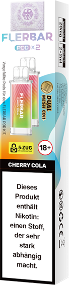 Flerbar - Pod Cherry Cola 20 mg/ml (2 Stück pro Packung)