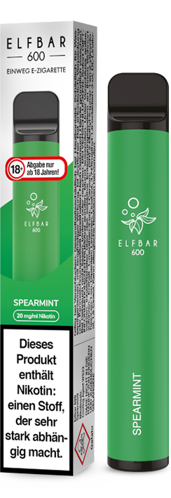 Elfbar 600 Spearmint 20 mg/ml Einweg E-Zigarette