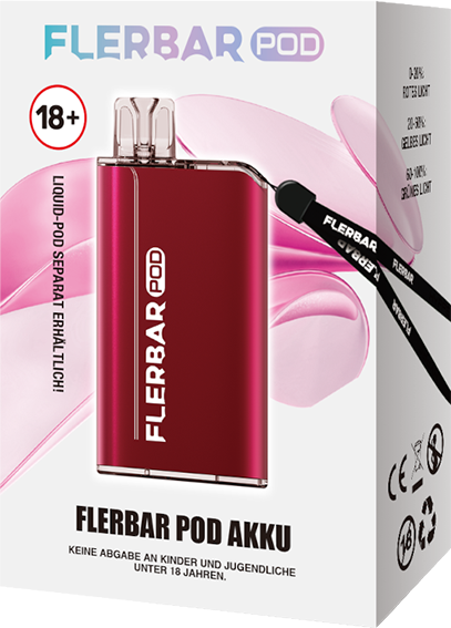 Flerbar - Pod Akku 500 mAh rot