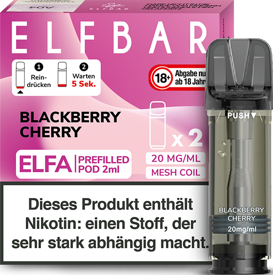 Elfbar Elfa Pods Blackberry Cherry 20 mg/ml (2er Pack)