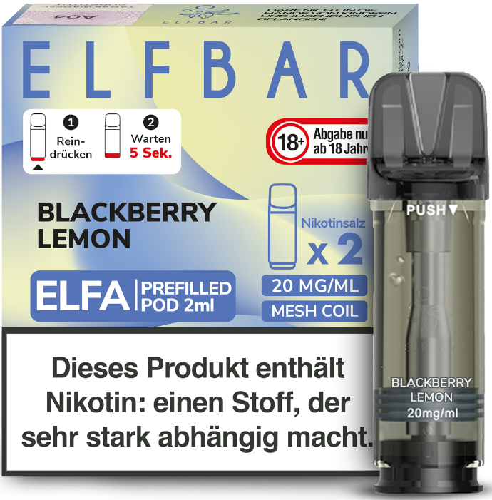 Elfbar ELFA Pod Blackberry Lemon 20mg