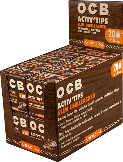 OCB Activ'Tips Slim Unbleached 7mm