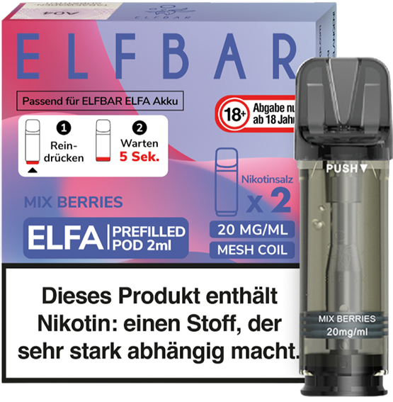 Elfbar Elfa Pods Mix Berries 20 mg/ml (2er Pack)