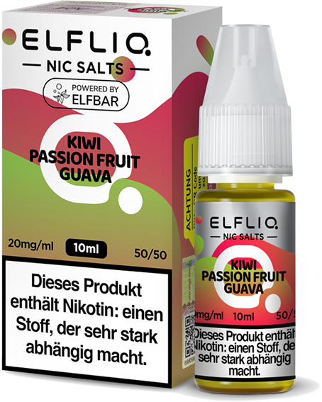Elfliq by Elfbar - Liquid Kiwi Passion Fruit Guava - 20 mg/ml