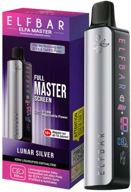 Elfbar Elfa Master 850 mAh - Lunar Silver