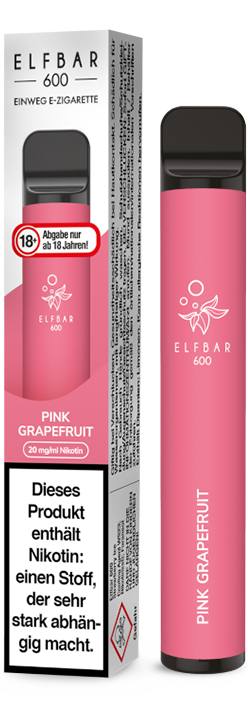 Elfbar 600 Pink Grapefruit 20 mg/ml Einweg E-Zigarette
