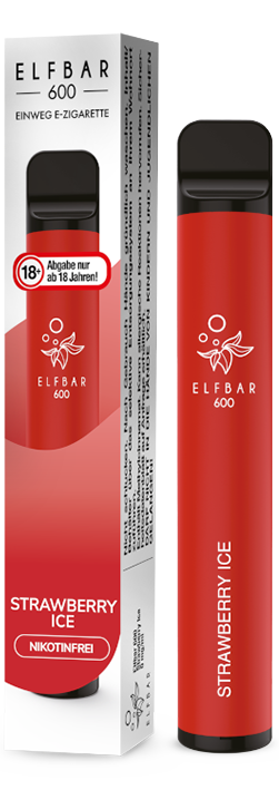Elfbar 600 Strawberry Ice nikotinfrei Einweg E-Zigarette