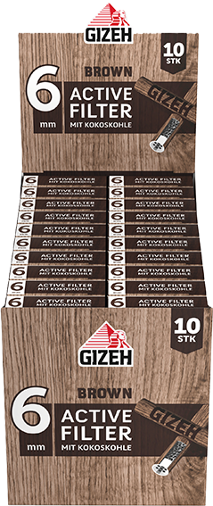 Gizeh Brown Active Filter 6mm 10er