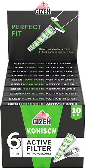 Gizeh Active Filter konisch 10er