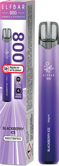 Elfbar 800 Blackberry Ice 0 mg/ml Einweg E-Zigarette