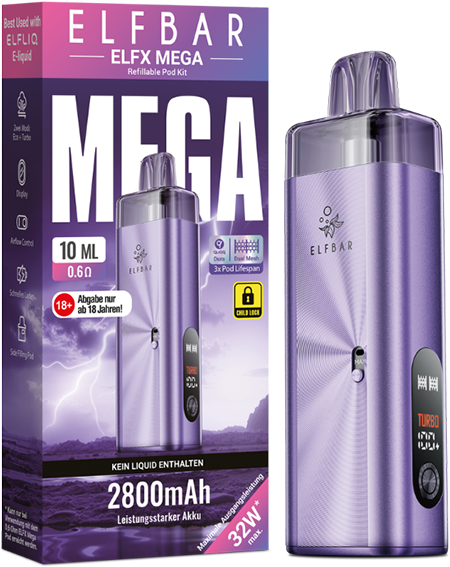 Elfbar Elfx Mega Purple E-Zigaretten Set