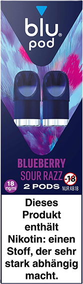 blu pod Blueberry Sour Razz 18 mg/ml (2 Pods)