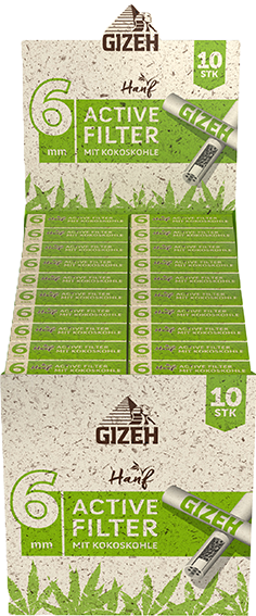 Gizeh Hanf Active Filter 6mm 10er