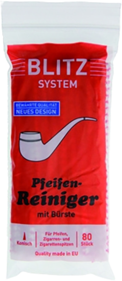 Pfeifenreiniger Rot Weiß Blitz