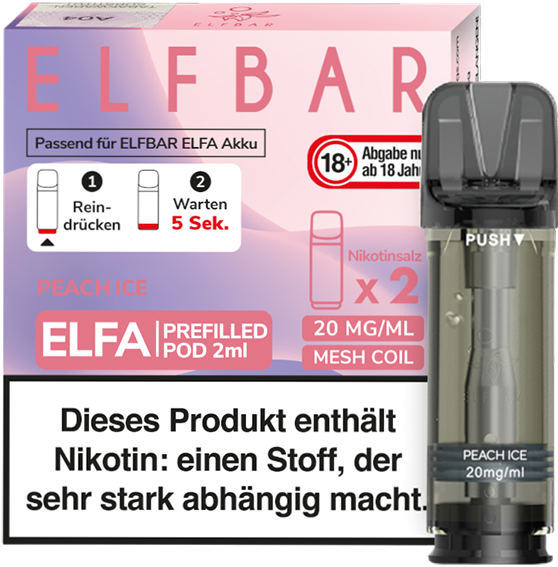 Elfbar Elfa Pods Peach Ice 20 mg/ml (2er Pack)